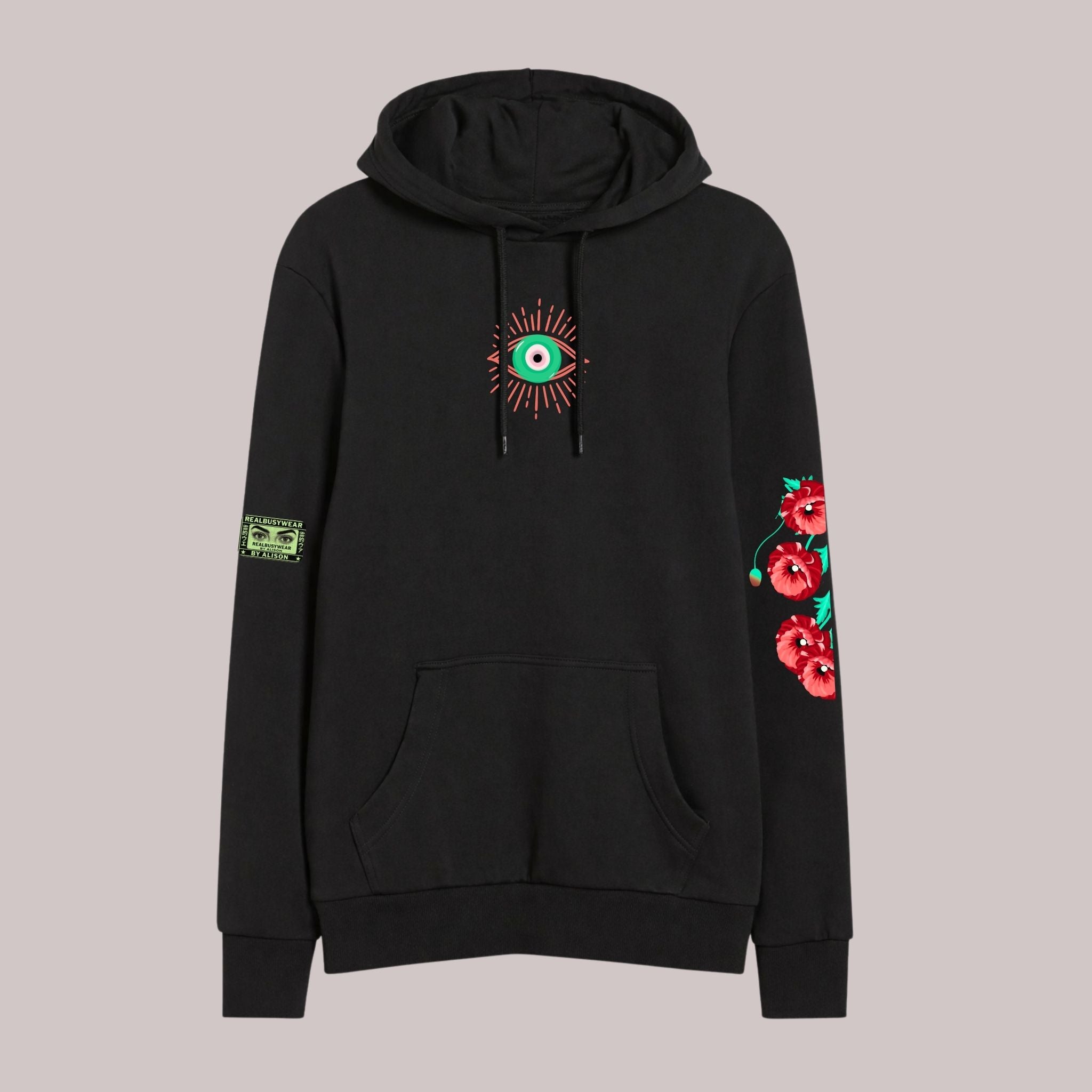 GOD IS ON MY SIDE OVERSIZE HOODIE BLACK