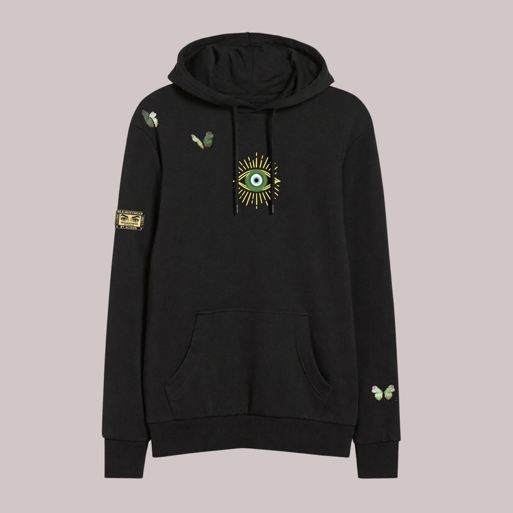 PETIT PRINCE OVERSIZE BLACK HOODIE