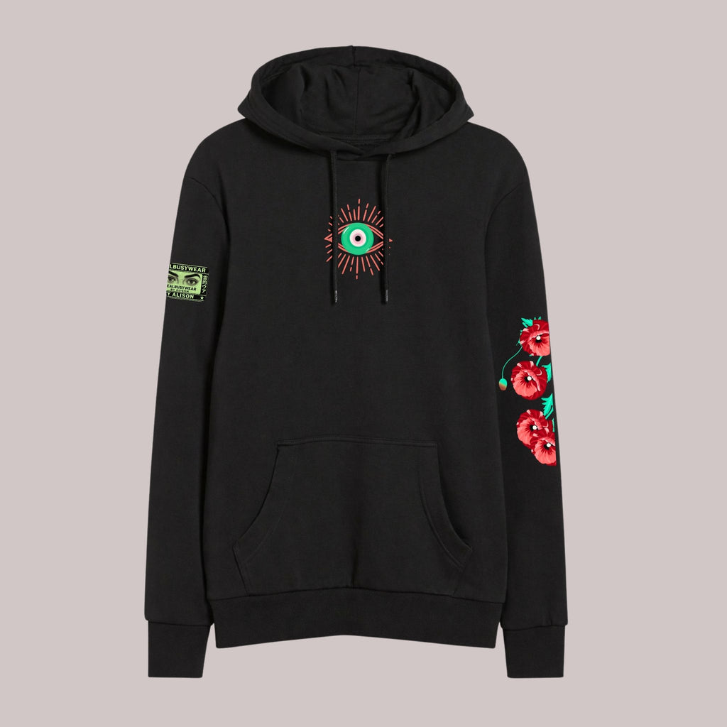 GOD IS ON MY SIDE OVERSIZE HOODIE BLACK