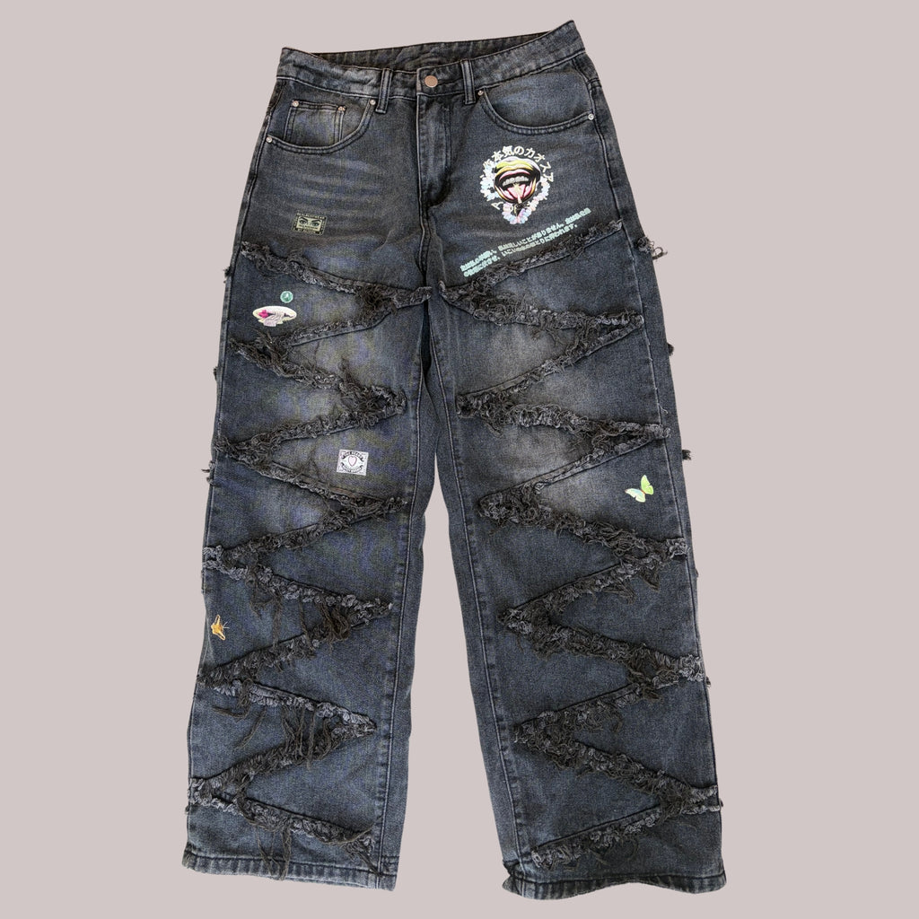 THE SHREDDED BLACK DENIM