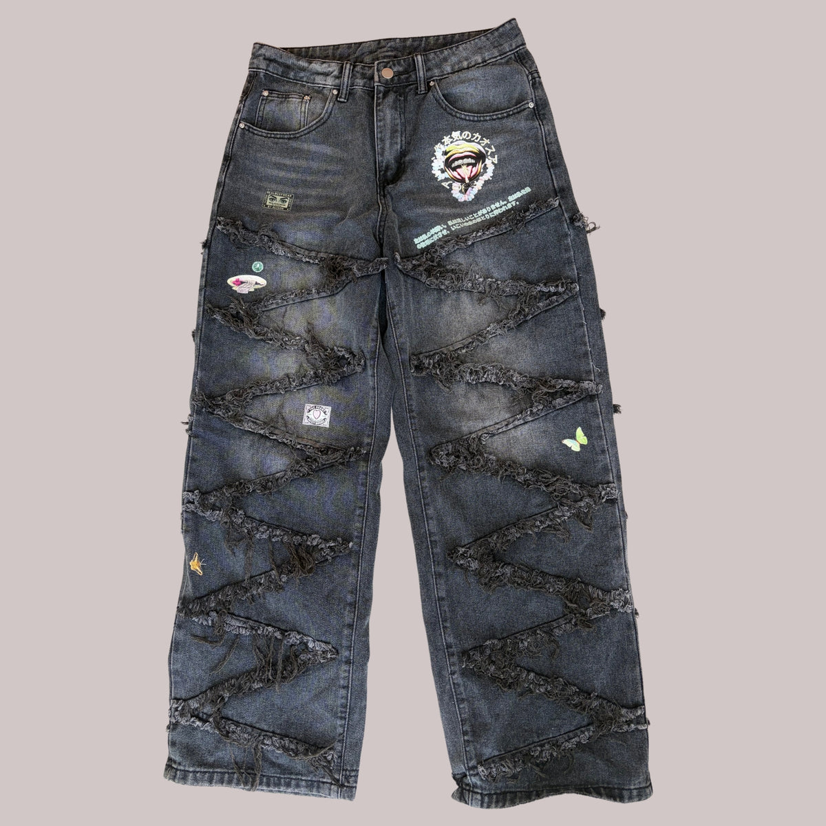THE SHREDDED BLACK DENIM